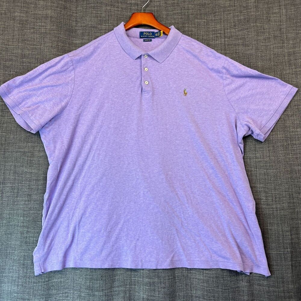 Polo Ralph Lauren Classic Fit Collared Shirt Adult XXL Purple Jockey Logo Mens